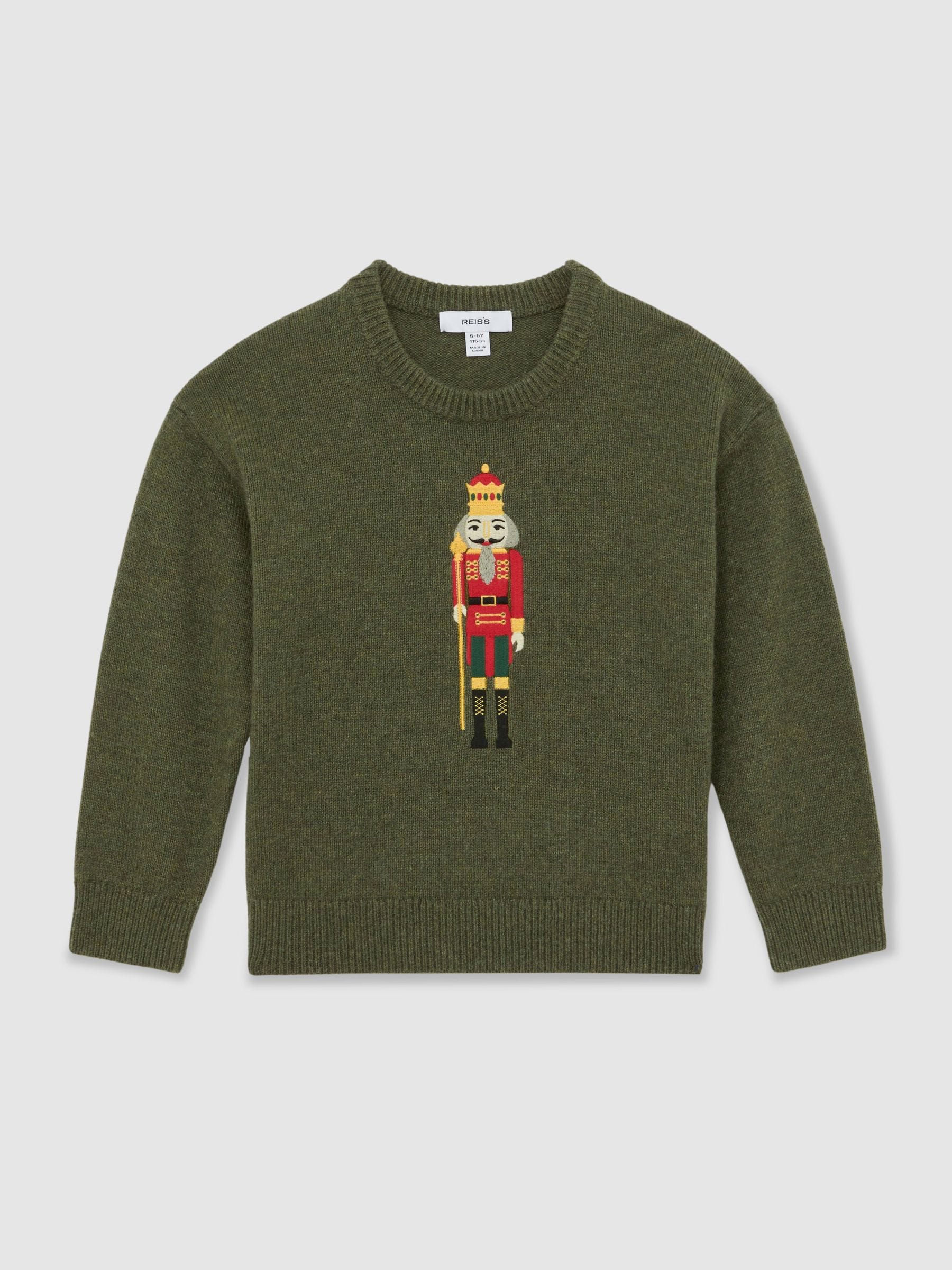 Groen - Reiss Desmond Wool-Blend Nutcracker Jumper