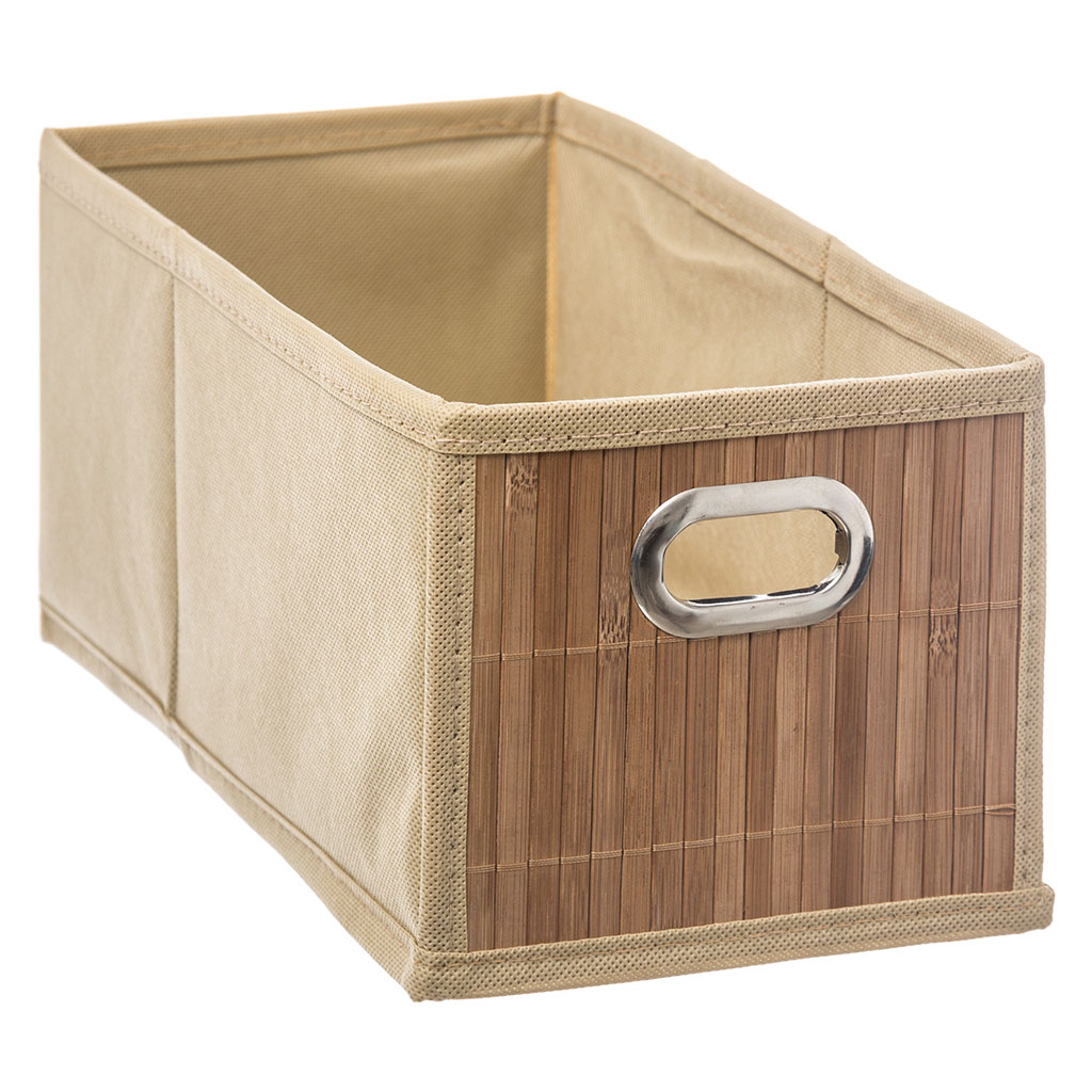 Panier de rangement bambou naturel 31x15x15cm