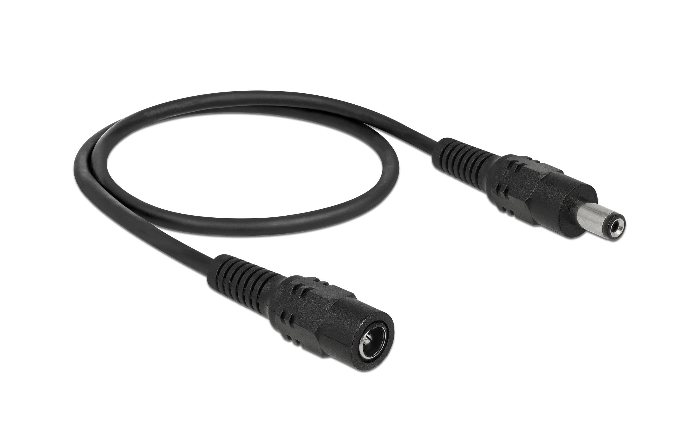 Kabel DC Verlängerung 5.5 x 2.1 mm, 50 cmDelock Kabel DC Verlängerung 5.5 x 2.1 mm Stecker > Buchse