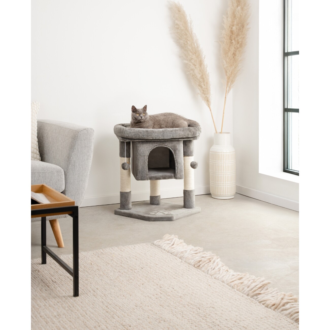 Lionto Kratzbaum 60 cm dunkelgrau