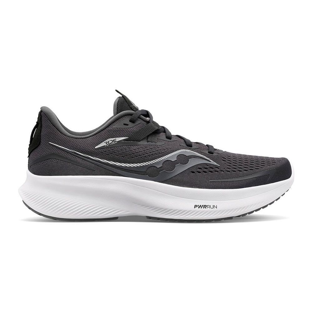 Saucony RIDE 15 WIDE - Chaussures running Homme black white