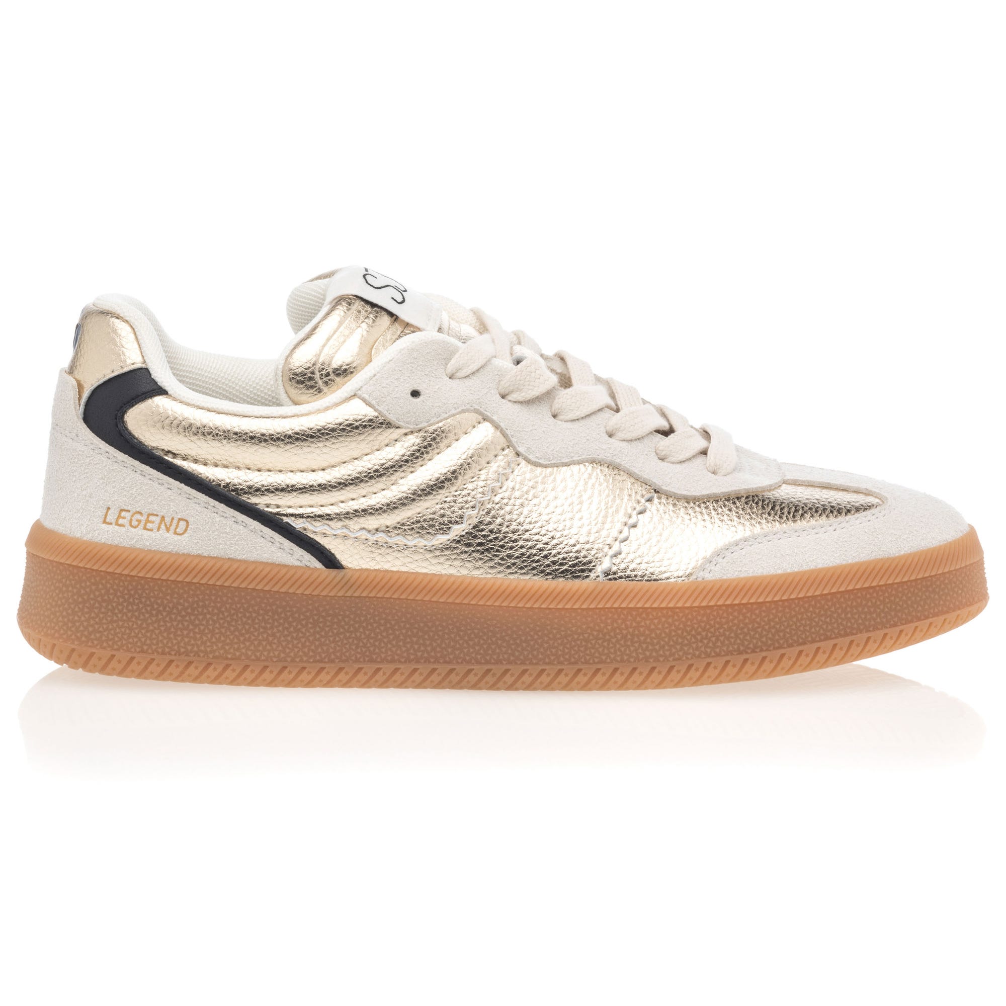 Sneakers Femme en cuir or