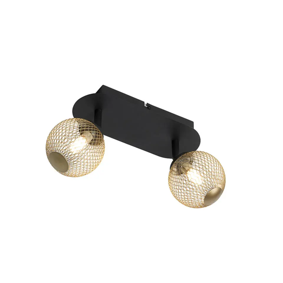 Qazqa opbouwspots athens goudkleurig g9