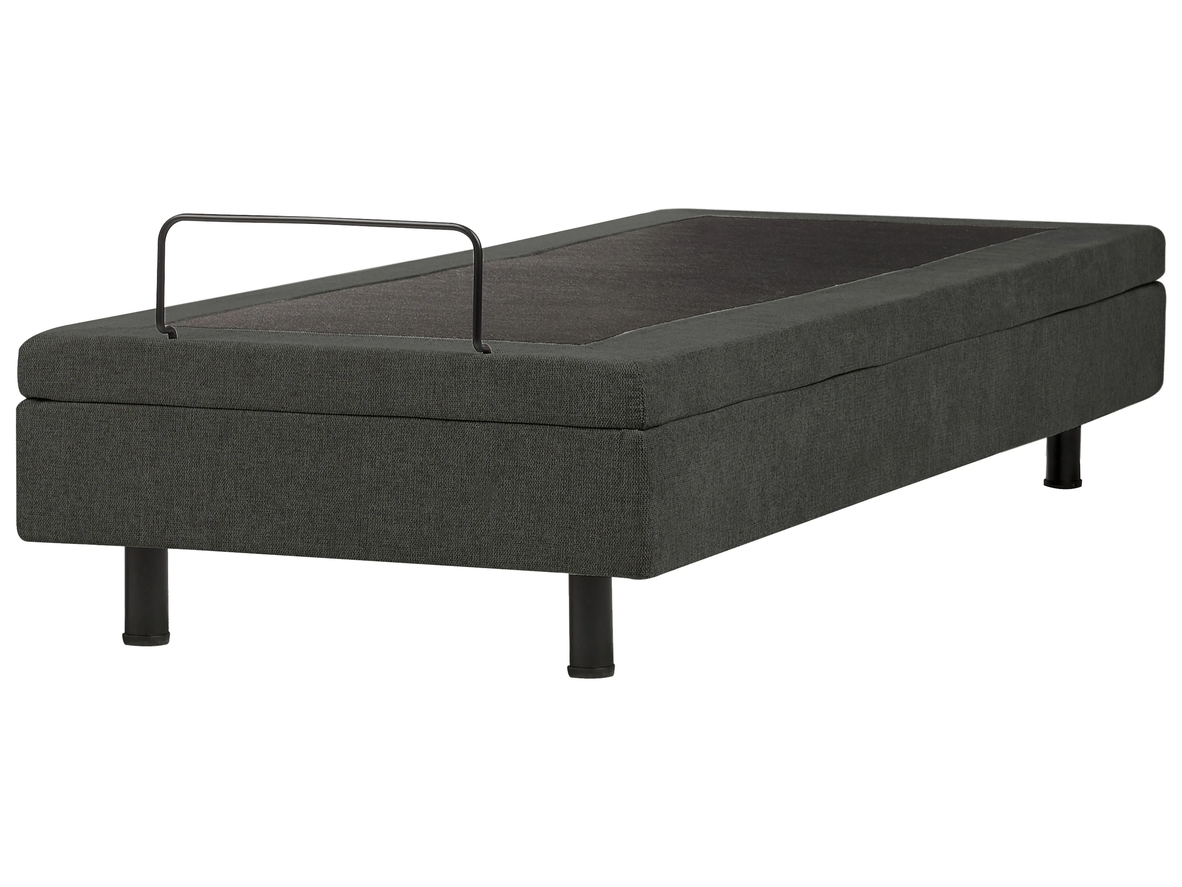 Verstelbaar bed zonder hoofdbord Stof CASTELLAN 90 x 200 cm Donkergrijs