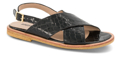 Angulus Damesandal Sort 5637-103