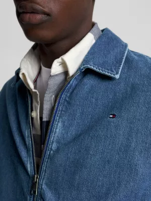 Jaqueta jeans com zíper
