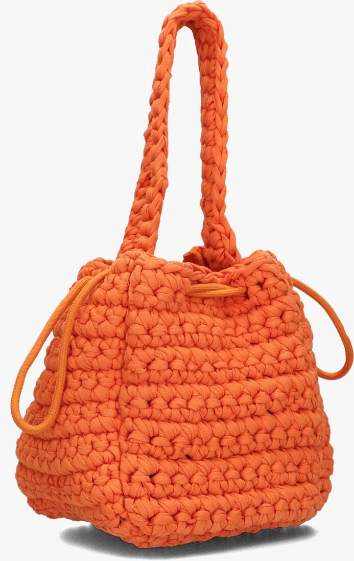 HVISK oranje hvisk handtas luna crochet