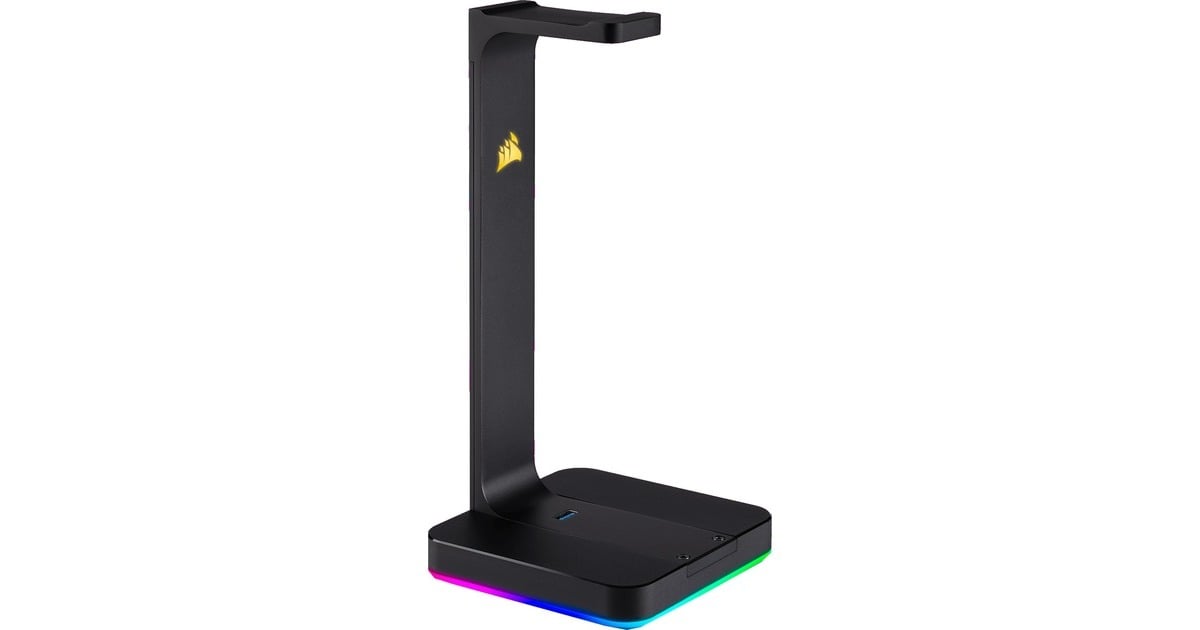 CorsairST100 RGB Premium Headset Stand met 7.1 Surround Sound houder  (Zwart)