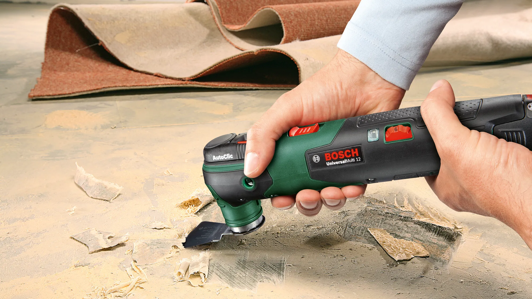 Bosch Home & Garden  UniversalMulti 12    Vielseitiges, kabelloses Multifunktionswerkzeug