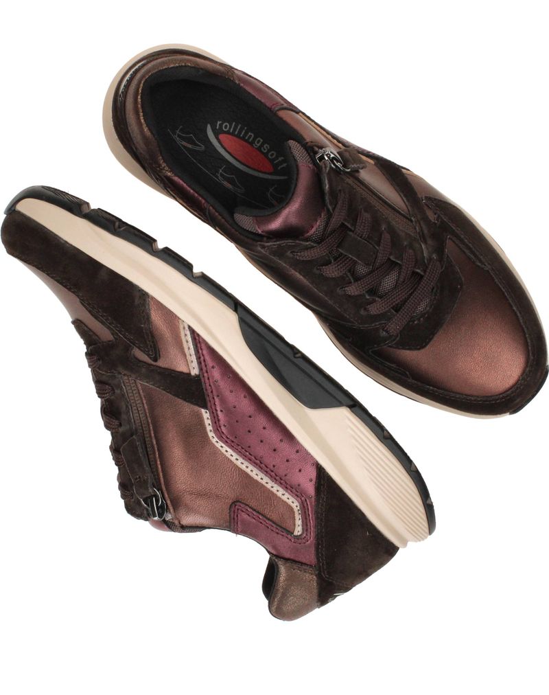 Gabor Rollingsoft Sneakers Bruin Dames