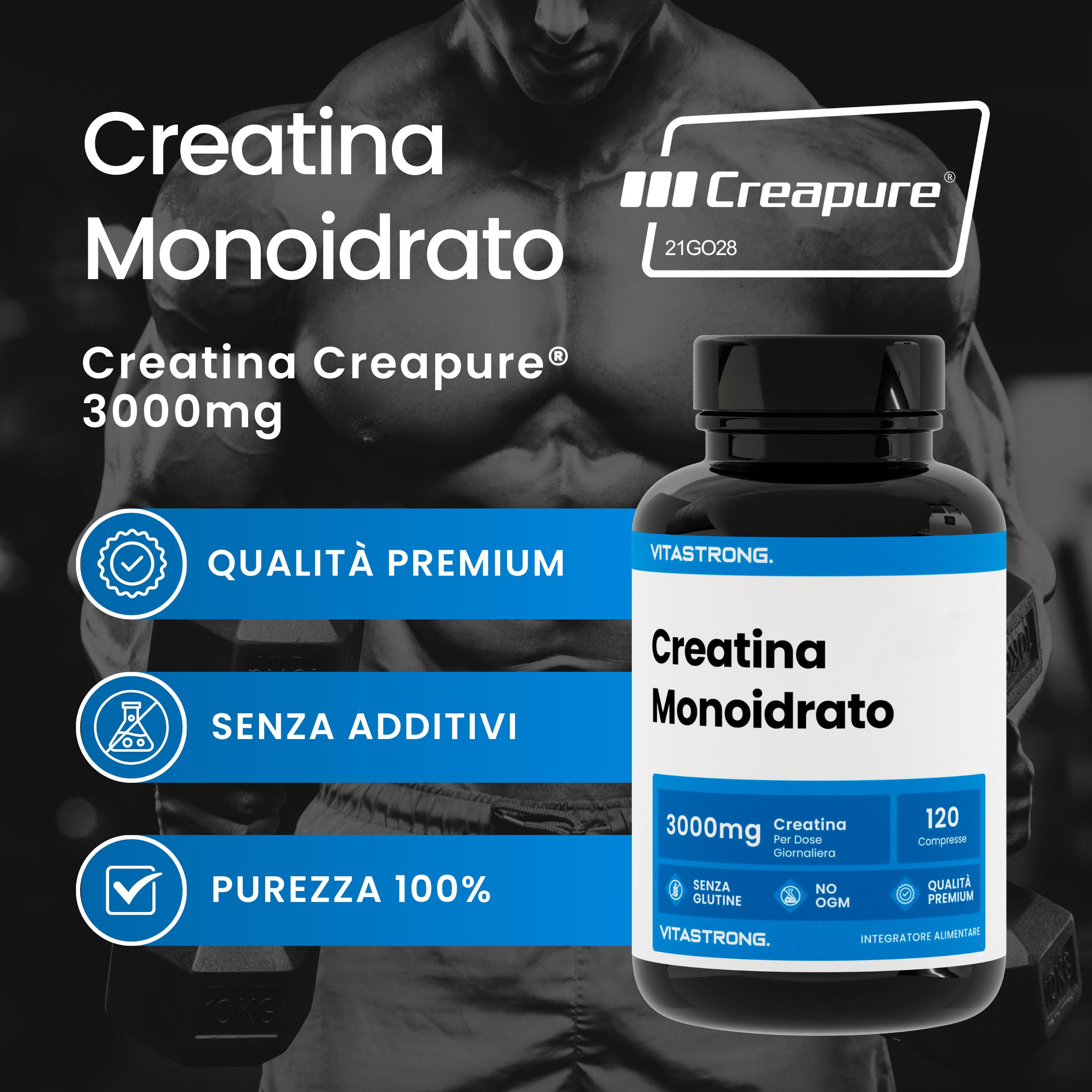 Vitastrong Creatin Creapure® 120CPR