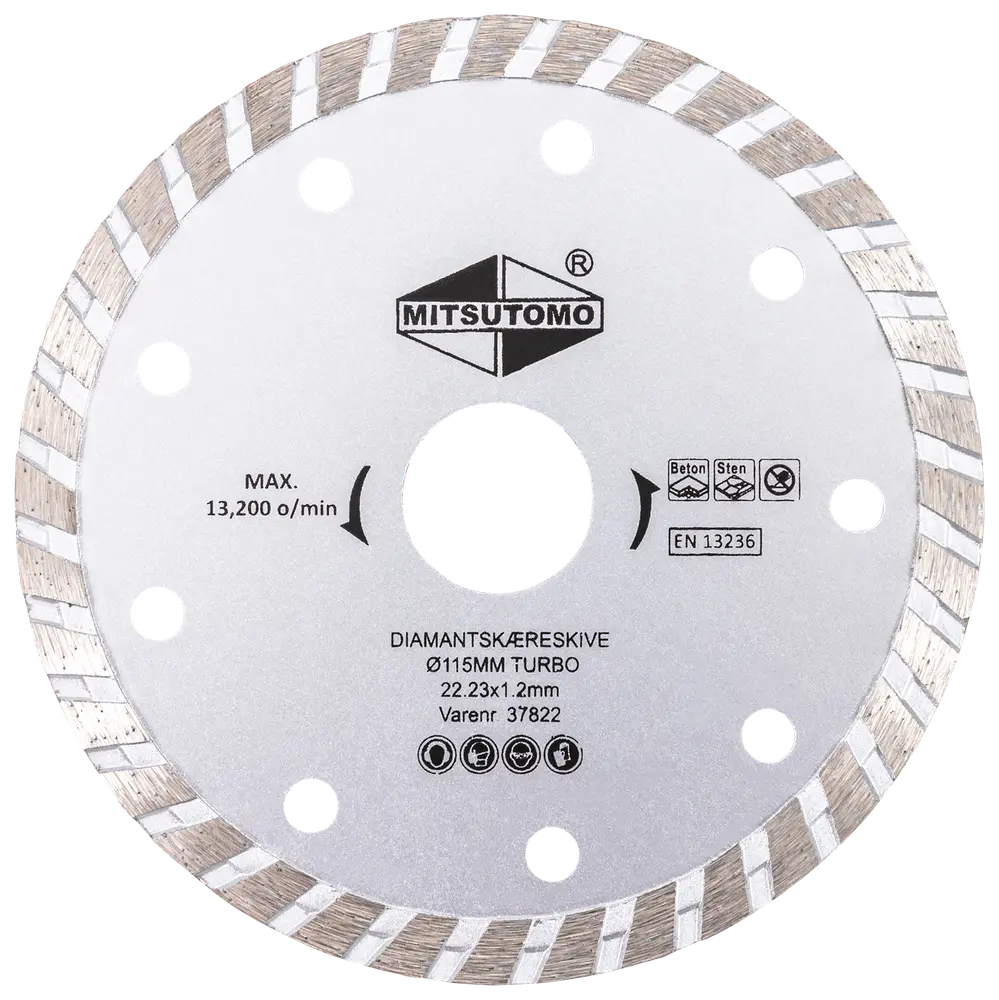 Mitsutomo Diamantskæreskive Ø115 mm - turbo