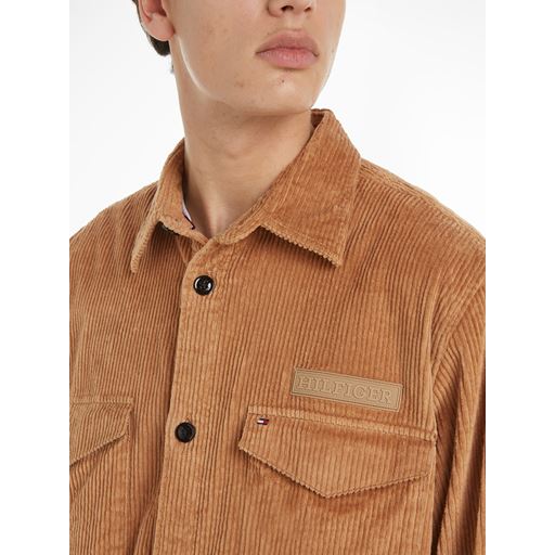 Tommy Hilfiger Solid Fløjls Overshirt, Desert Khaki, S