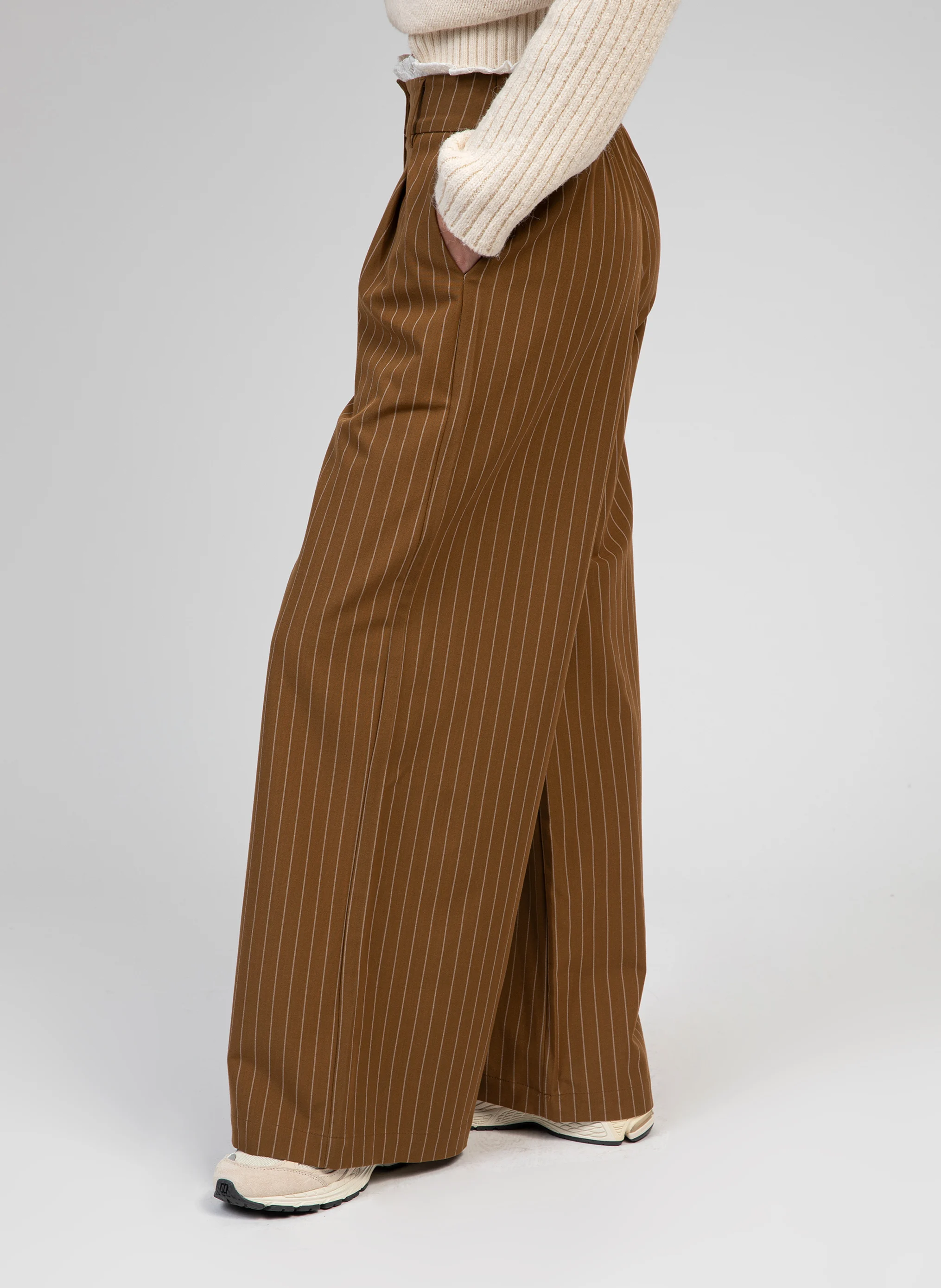 PANOVA - Pantalon large à rayures | Vert