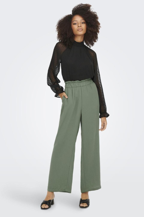 Jacqueline de Yong groene dames broek