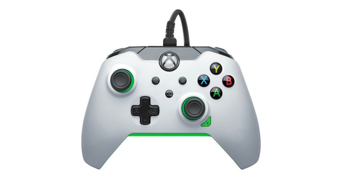 PDPWired Controller - Neon White  (Wit/groen, Xbox Series X|S, Xbox One, PC)