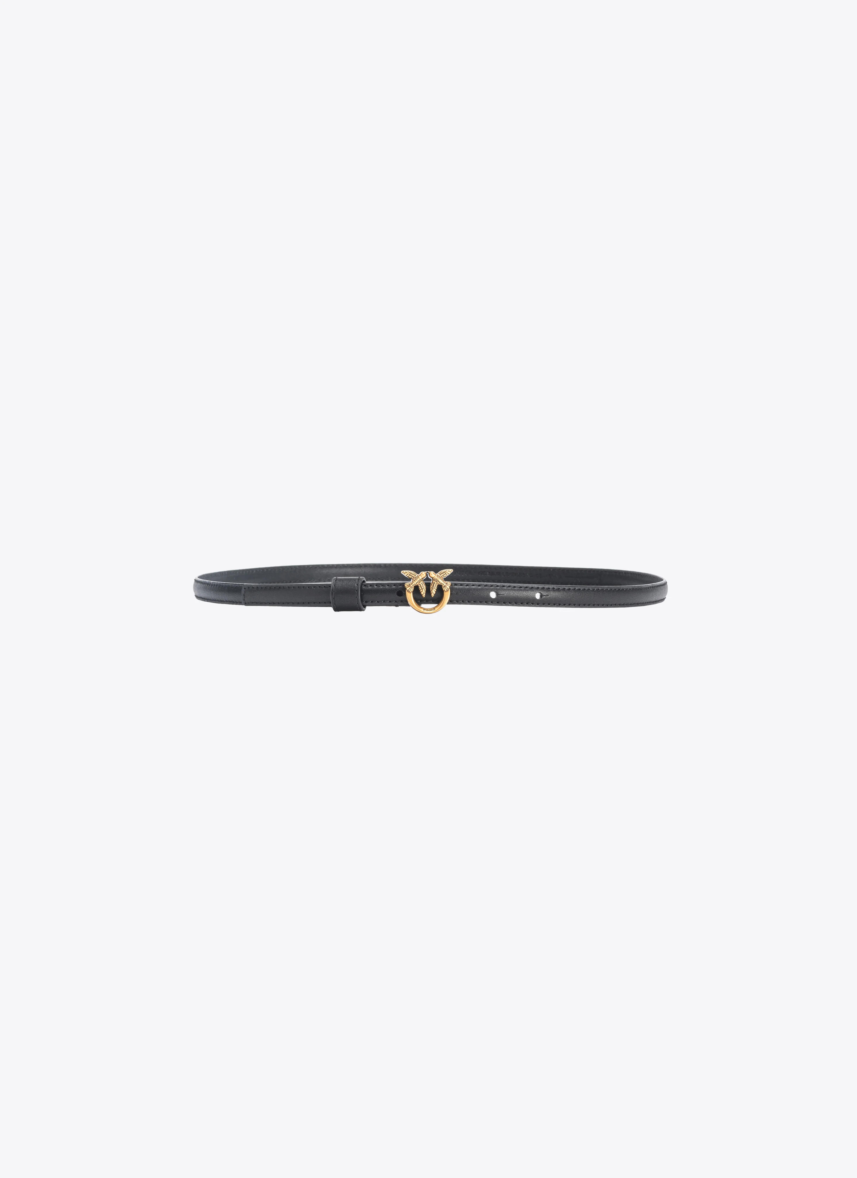 Fine ceinture avec boucle love birds | Noir