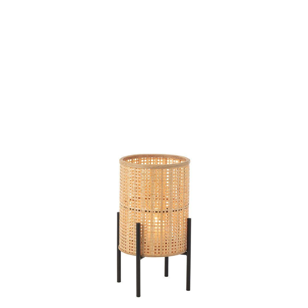 Lanterne a pied bamboo naturel petit
