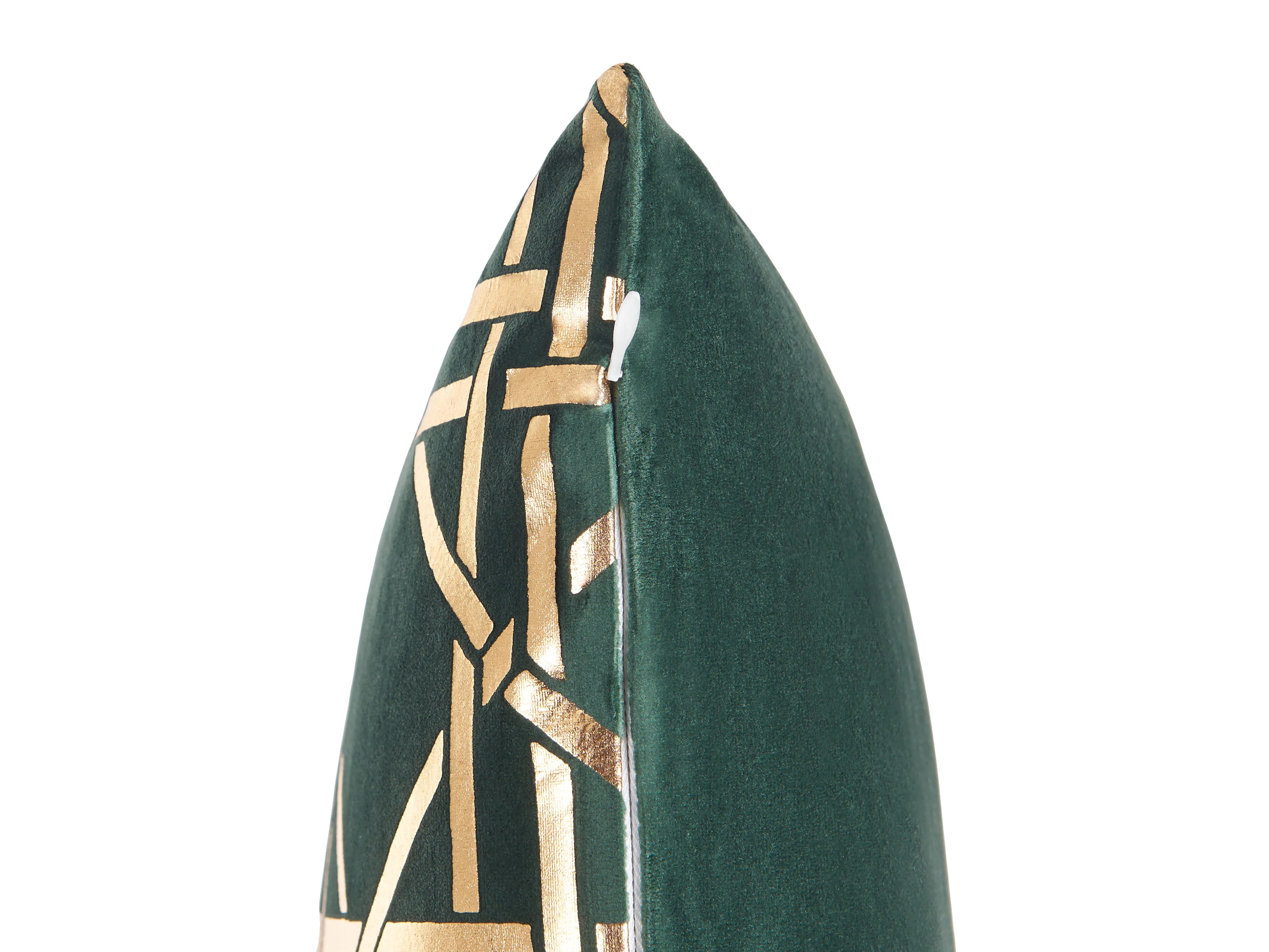 Set van 2 sierkussens CASSIA 45 x 45 cm Donkergroen geometrisch patroon
