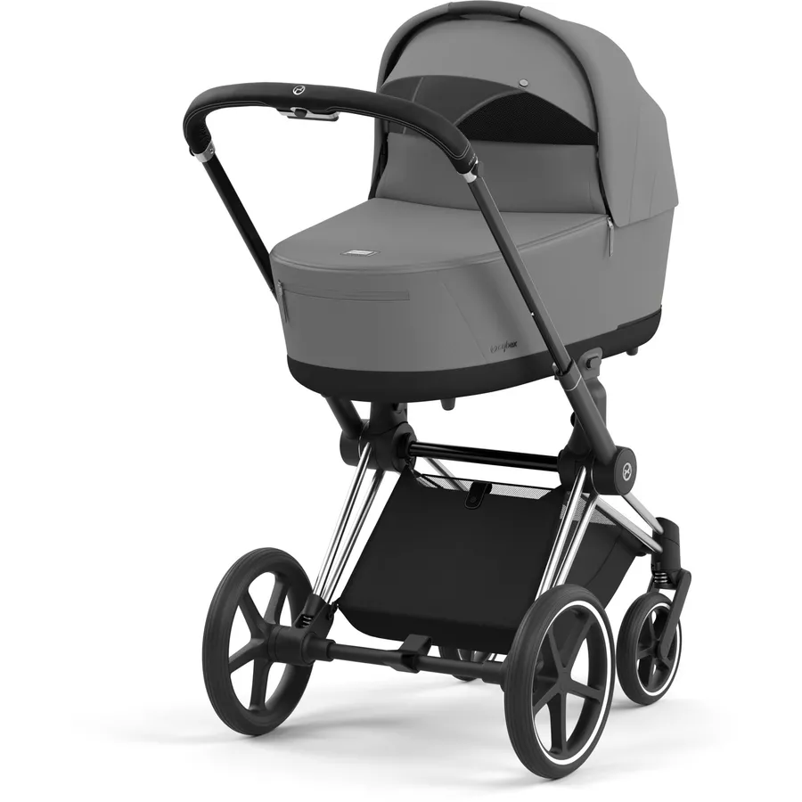 cybex PLATINUM Kombikinderwagen New Priam Chrome Black Mirage Grey