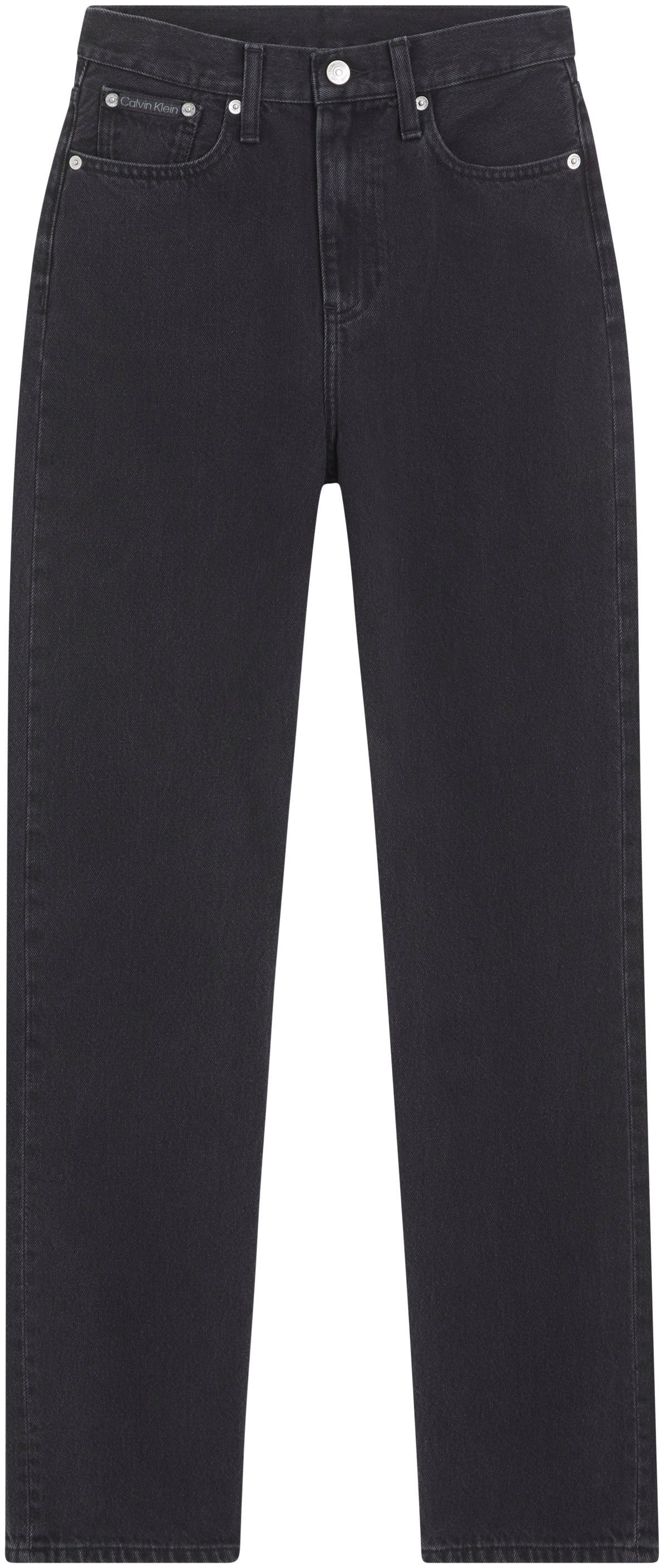 Calvin Klein Jeans Mom-Jeans »HIGH RISE STRAIGHT« leichte Stoned wash Optik, mit Coinpocket