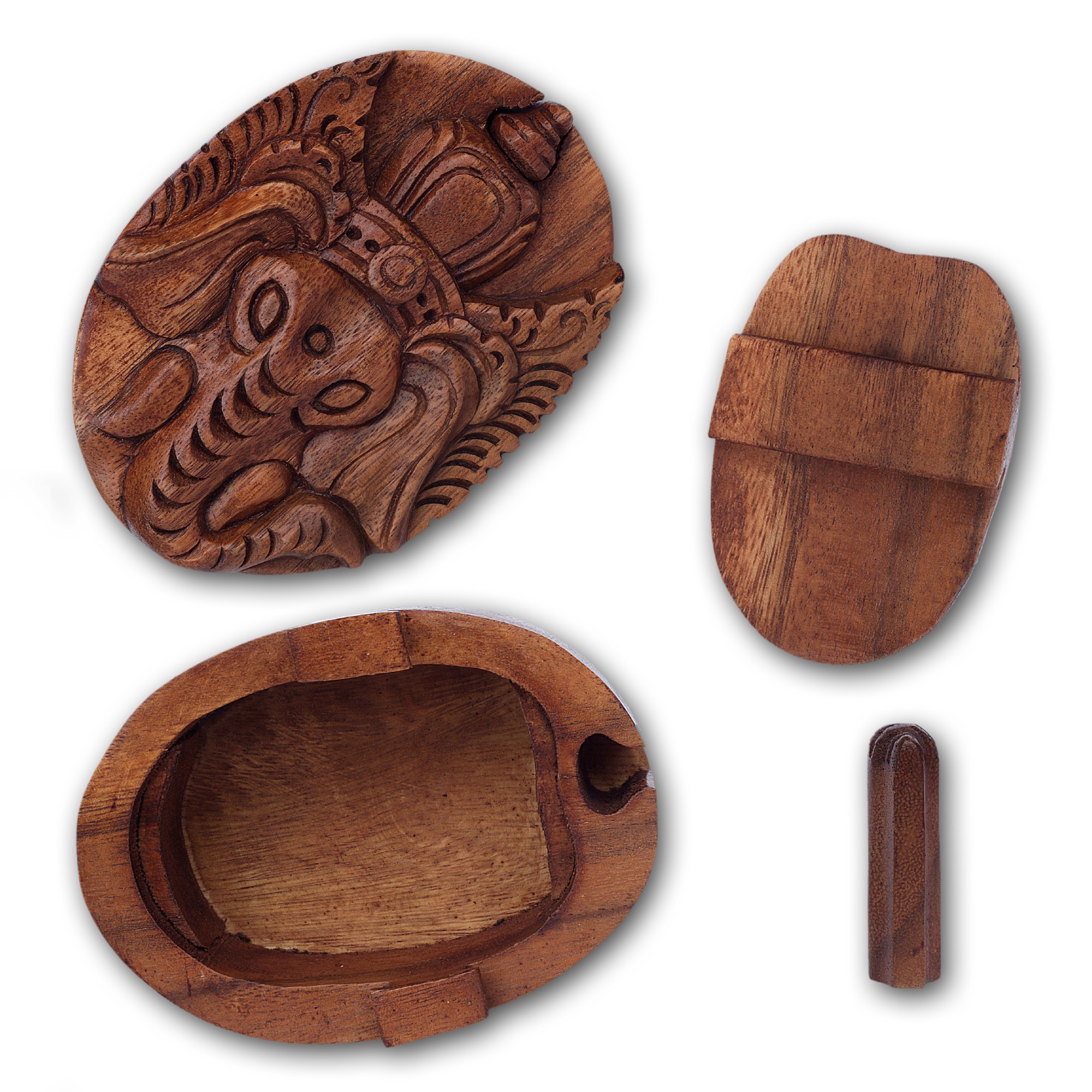 Secret Box 'Ganesha', natur, T 12 cm, B 9 cm, H 6,5 cm von fischer's lagerhaus