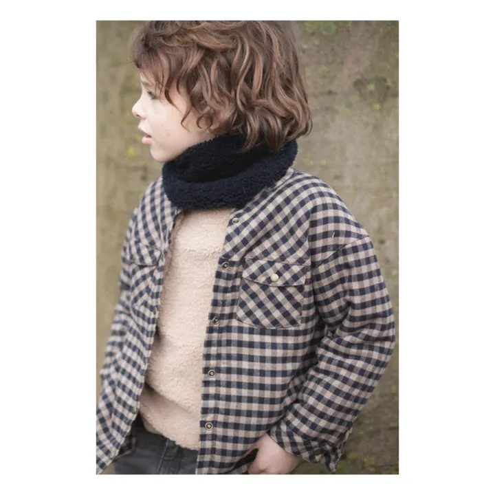 Marlot Paris Snood Façon Fourrure | Bleu marine