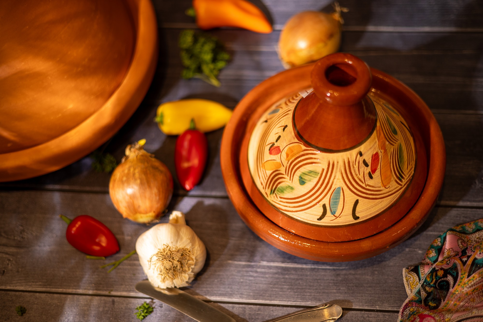 Tajine 'Temara', braun, multicolor, Ø 20 cm zu 9,00
