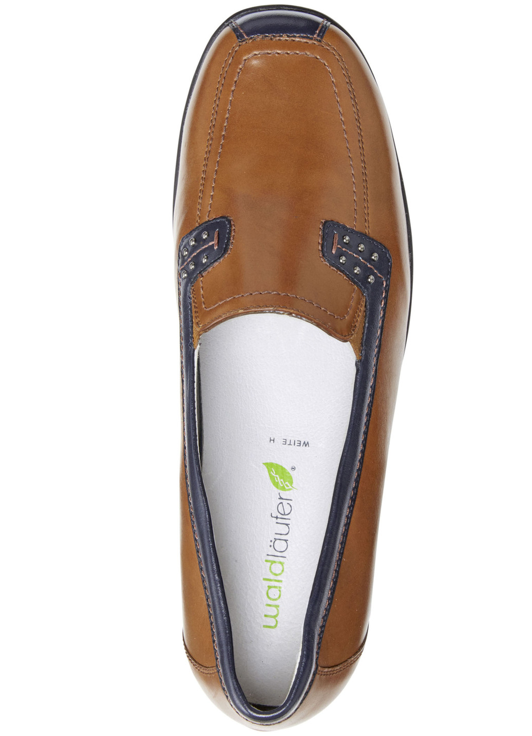 Waldläufer Slipper mit Ziernieten und seitlichen Gummizügen