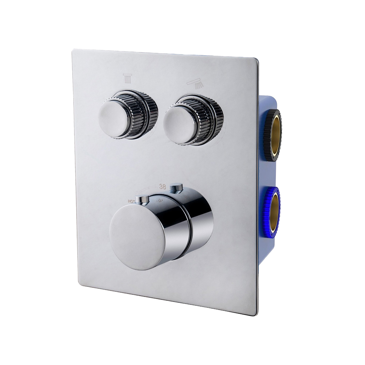 Mueller Click inbouwthermostaat 2-wegs chroom