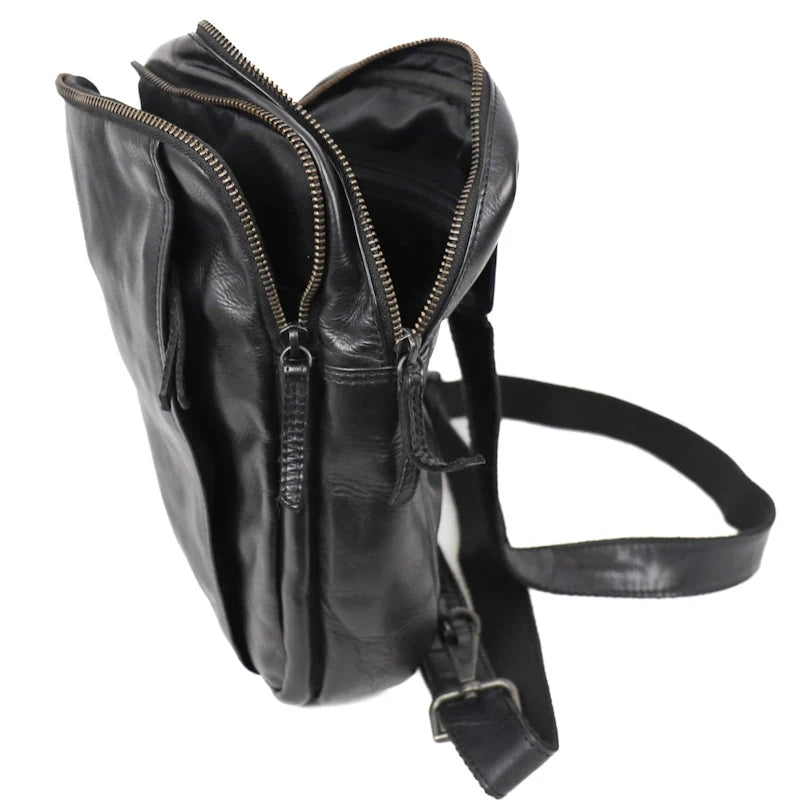Bear Design Crossbody Tas Stefan Black