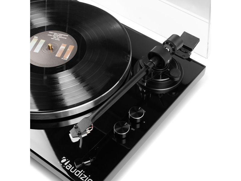 Audizio Plattenspieler Toledo Schwarz Premium-HiFi-Plattenspieler