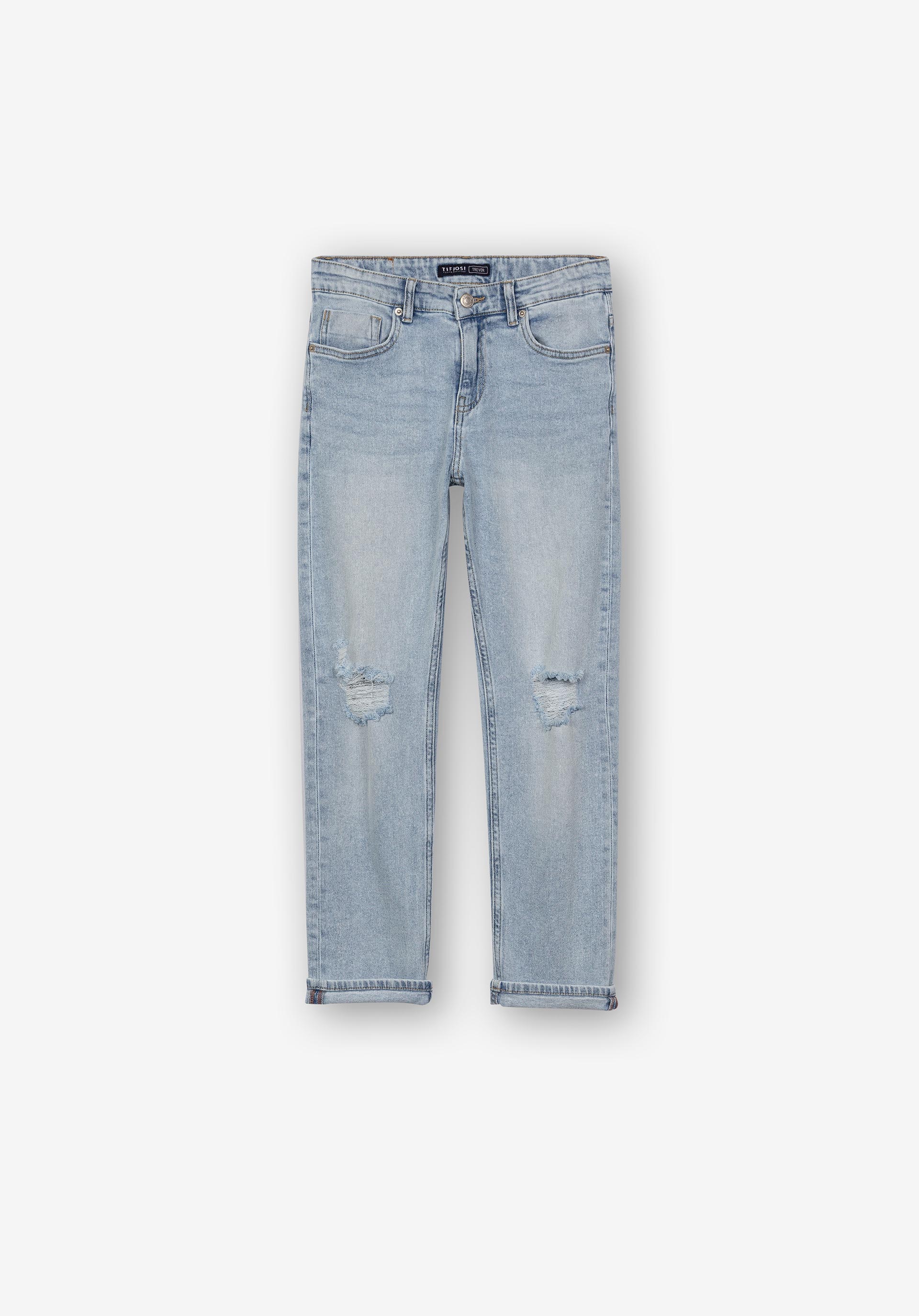Jeans Trevor Straight Fit com Rasgões