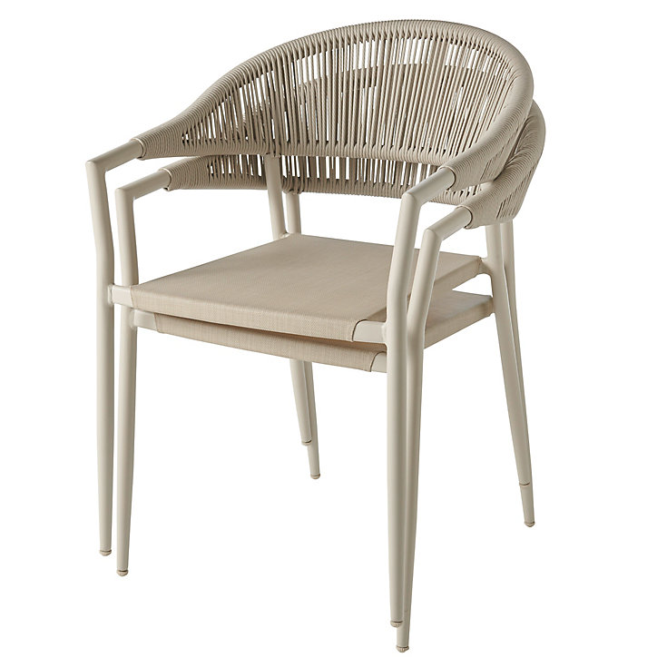 Fauteuil de jardin GoodHome Coline en cordon synthétique - Coloris sable - Hauteur 79 cm