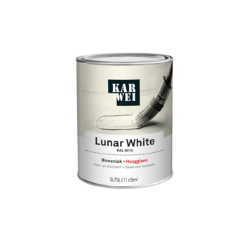 KARWEI binnenlak hoogglans RAL 9010 lunar white 750 ml