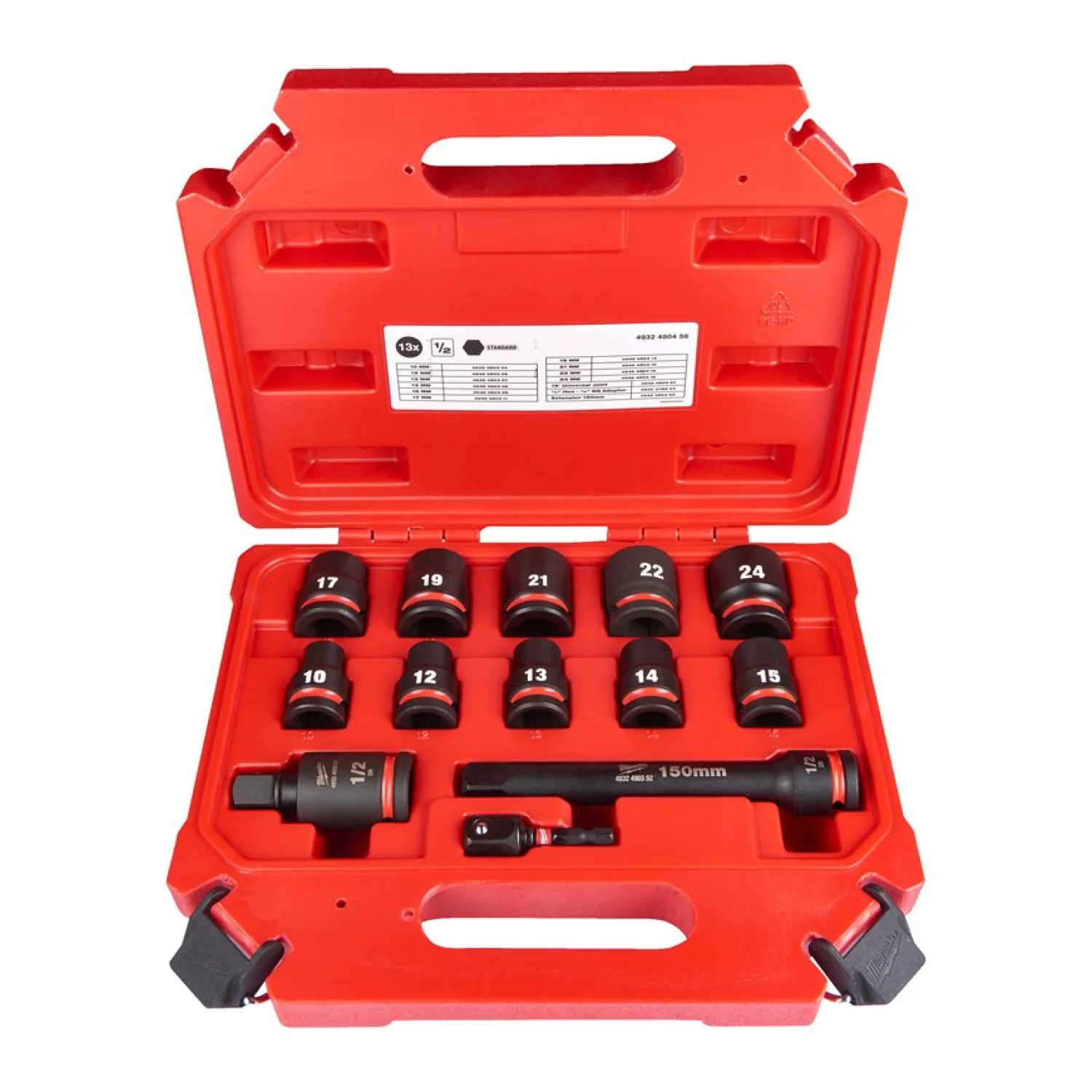 Milwaukee 4932480456 SHOCKWAVE 13-delige Impact duty krachtdoppenset - ½˝