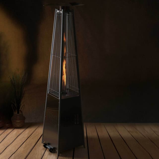 Fornorth Terrassevarmer Pyramid 13kW gasdrevet, rustfrit stål
