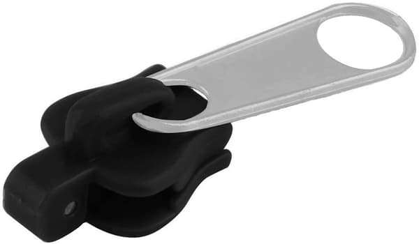 INF Glidelåsnøkkel / glider, sort 6-pakning, 3 str.