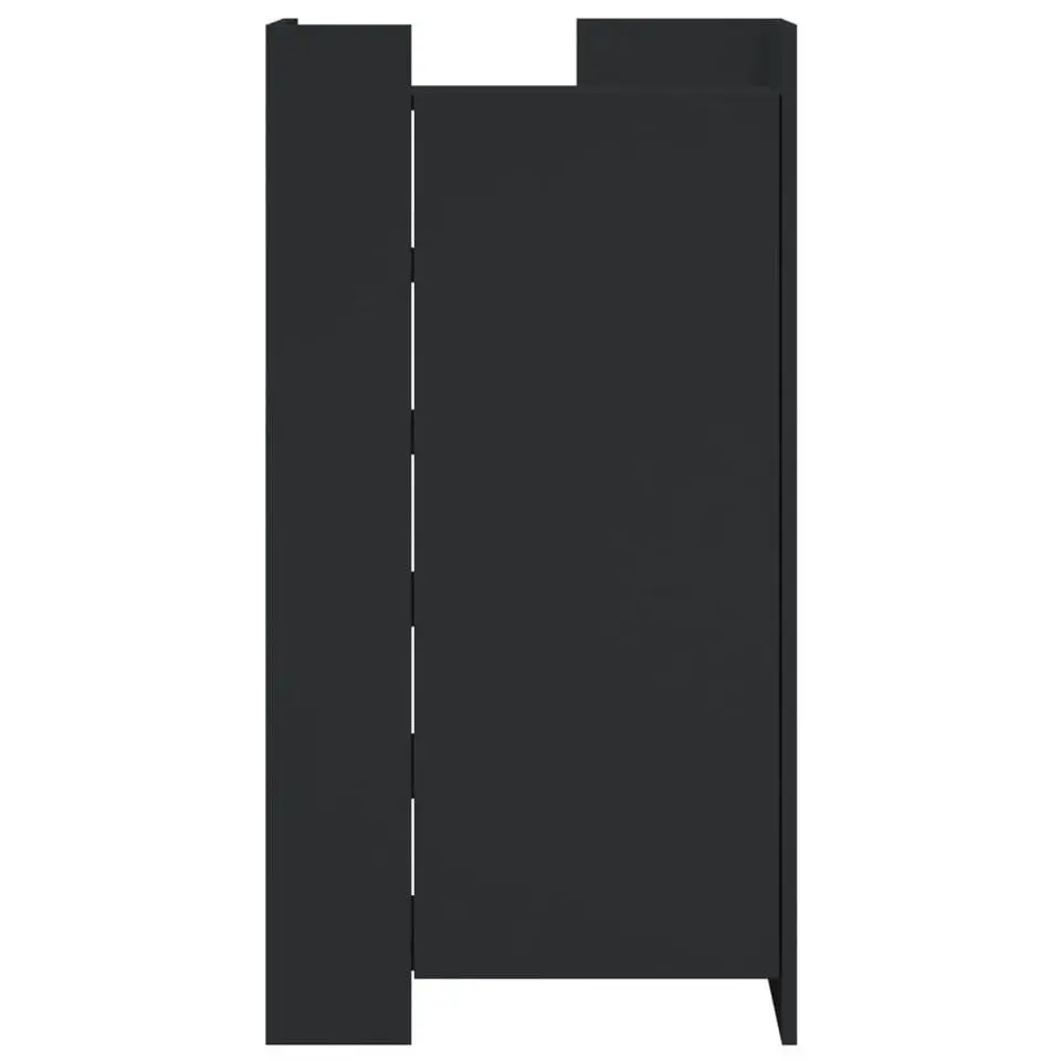 vidaXL - Schoenenkast 10 paar met 1 deur - Zwart - Bewerkt hout - 52x37.5x100 cm