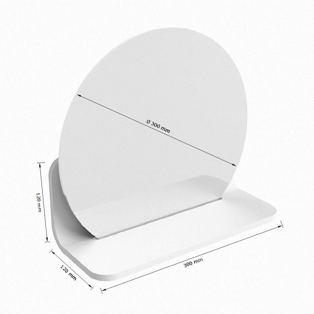Mondiaz Spot spiegel rond Ø30cm met planchet glace