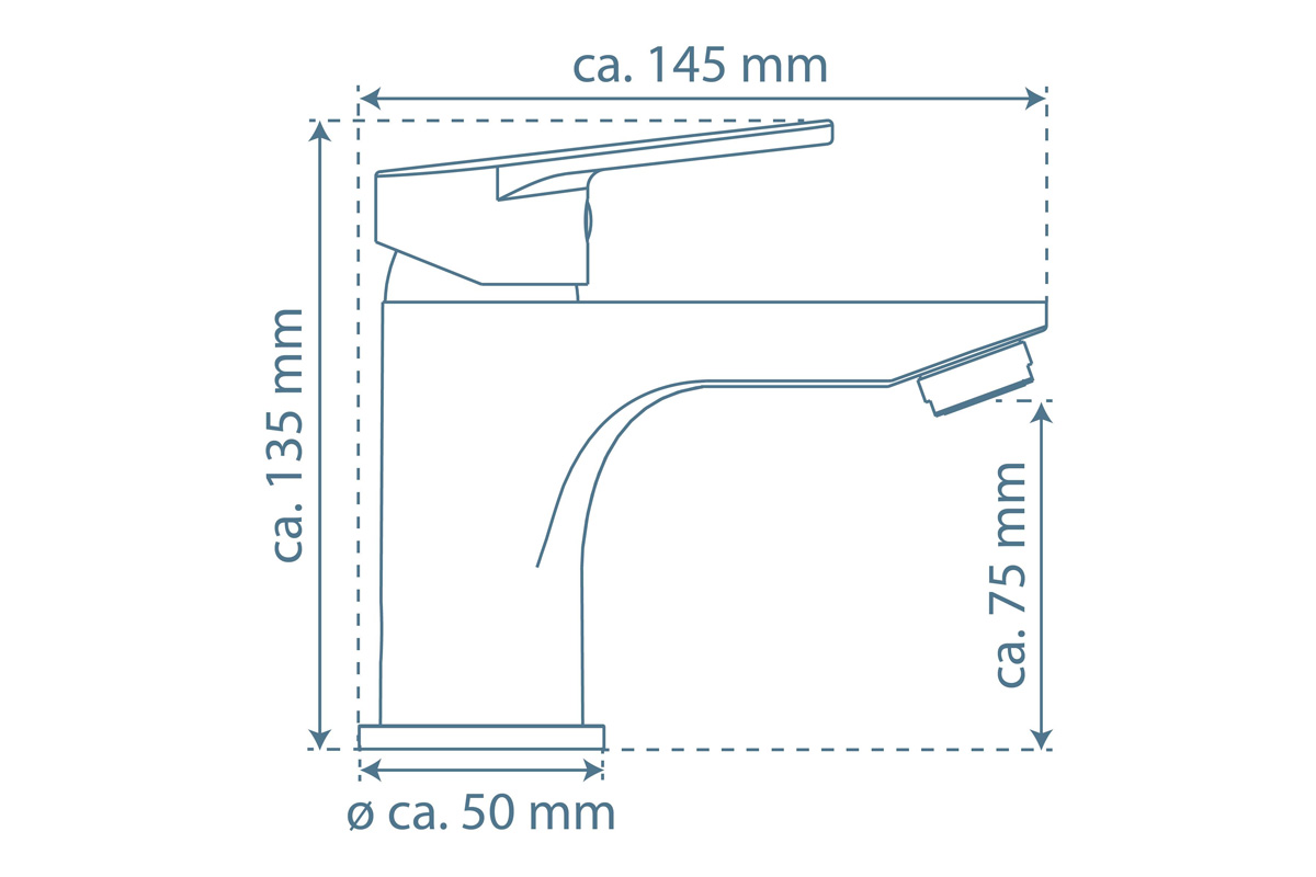 Schutte Futura wastafelkraan chroom