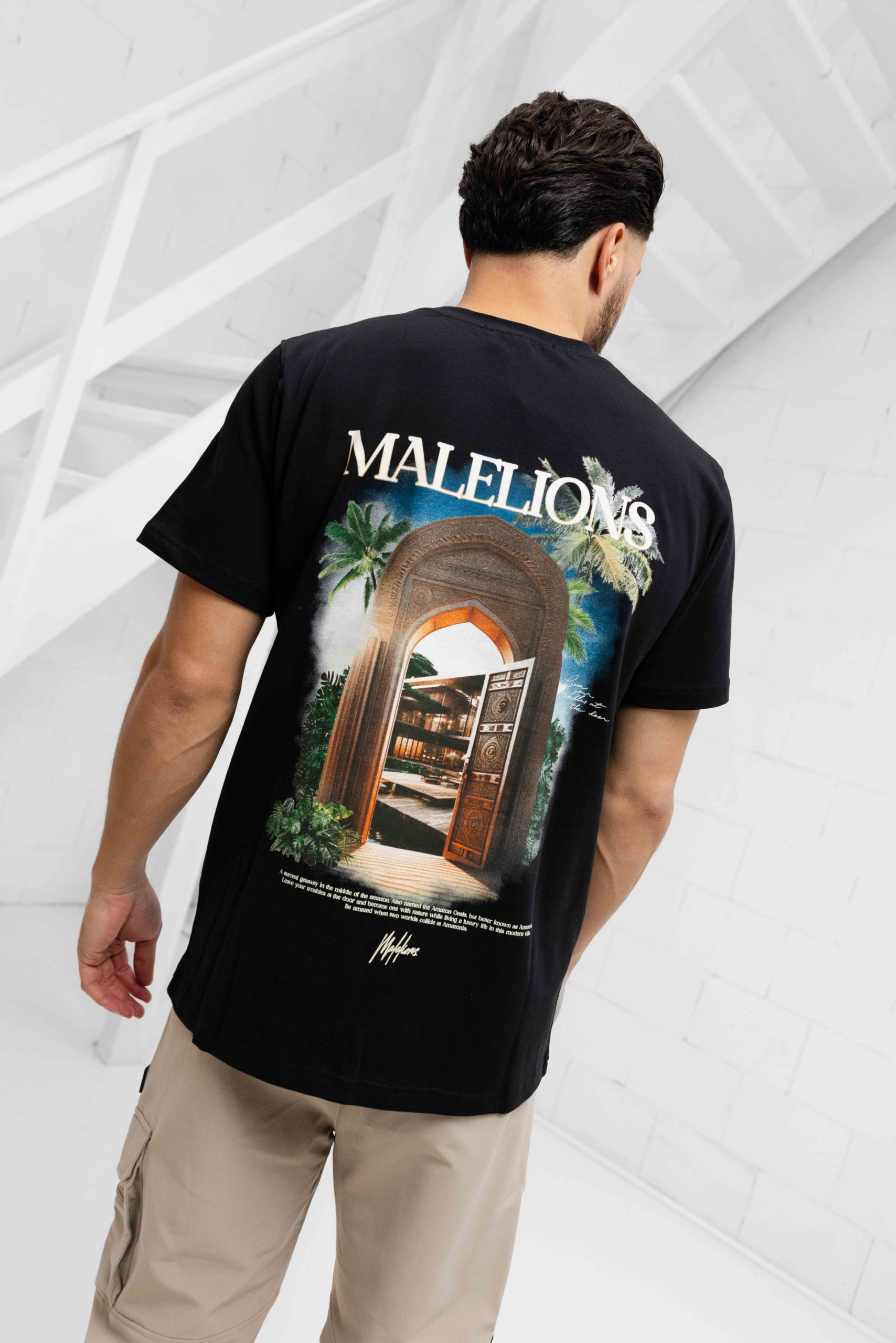 Malelions Amazon T-Shirt Heren Zwart