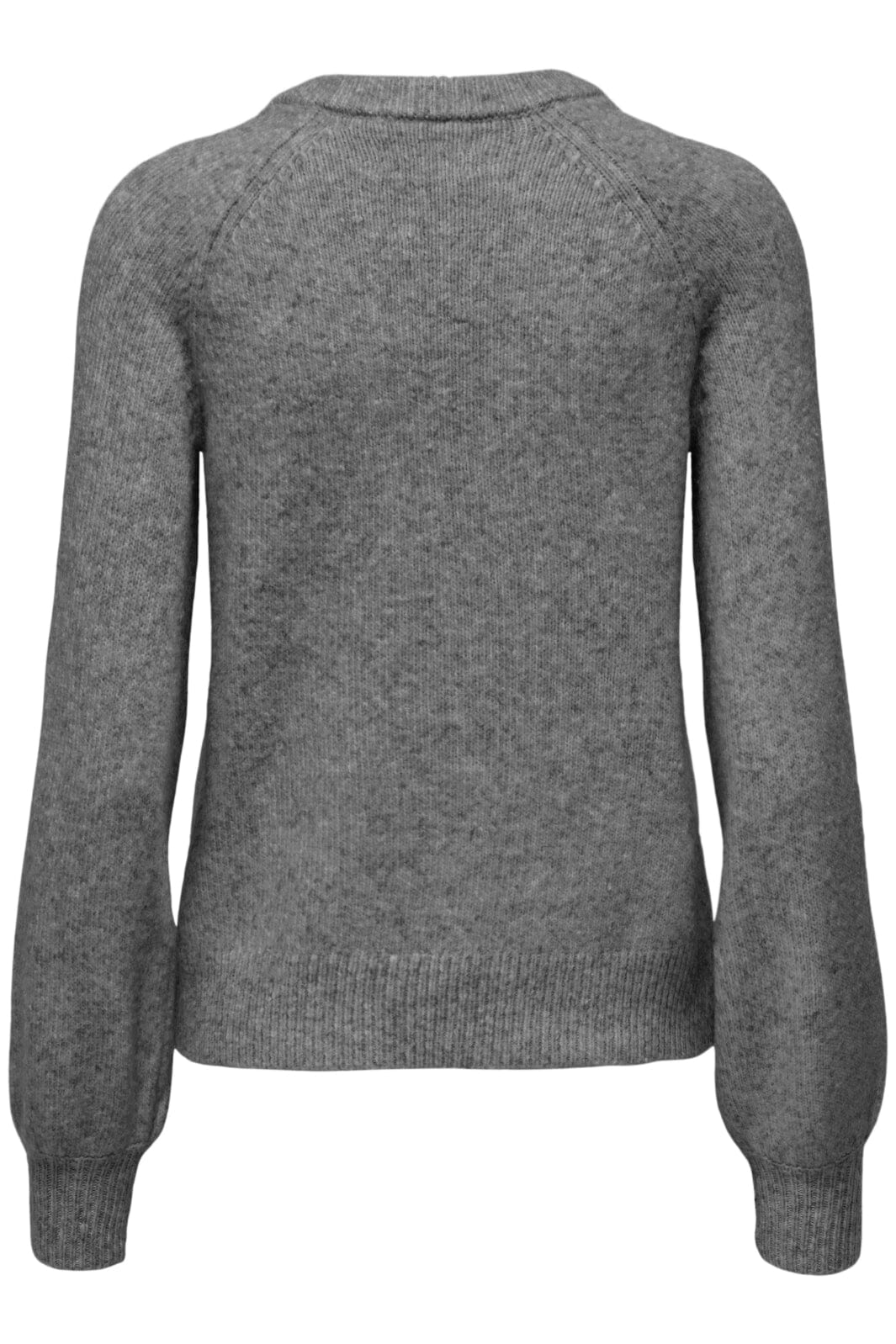 Only Onllauren Life Ls O-Neck Button Knt 4630760 medium grey melange