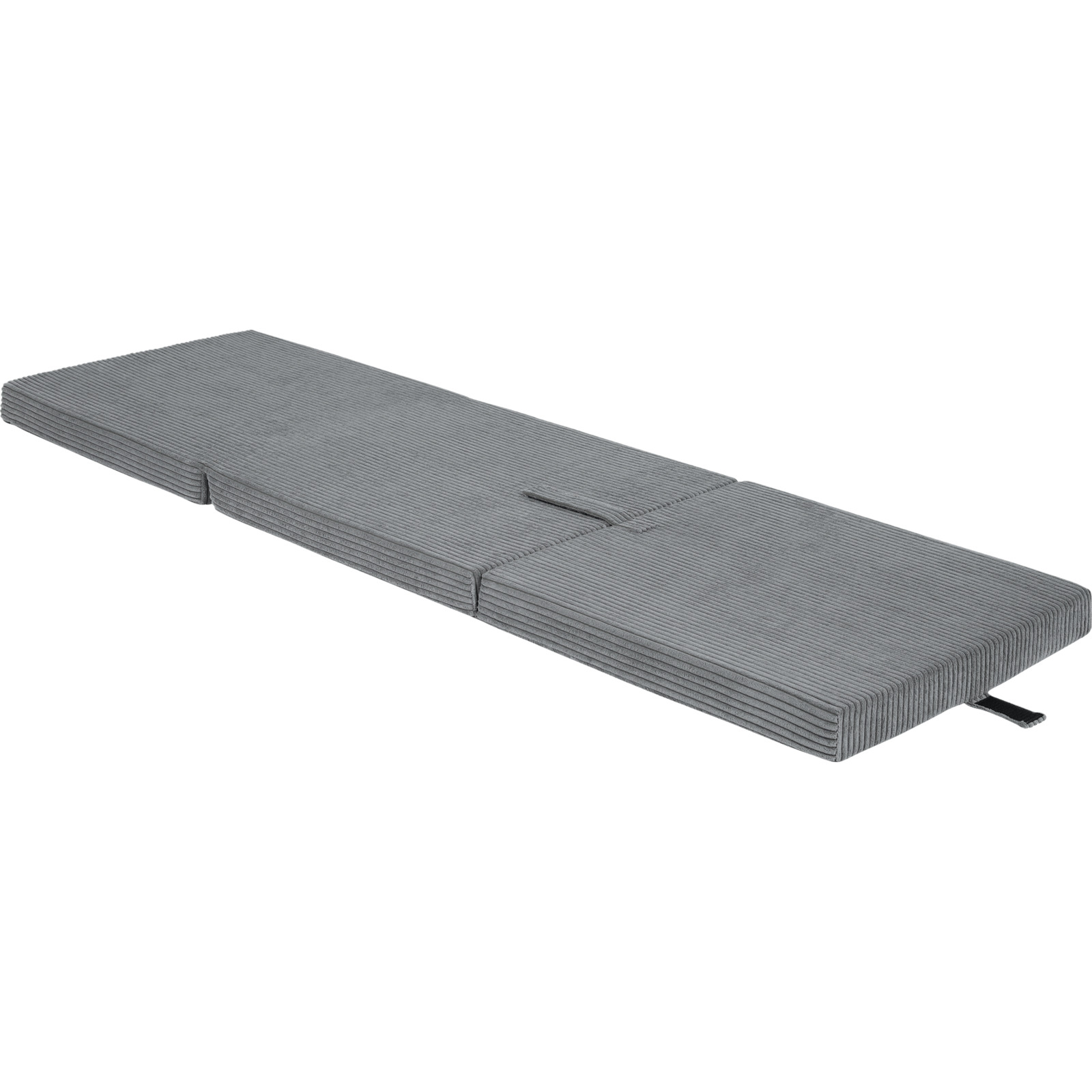 Faltmatratze Rumba Cord grau 190 x 60 x 7 cm