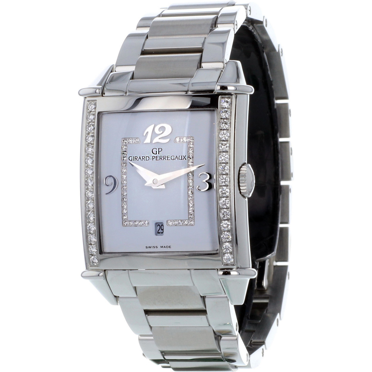 Montre d'occasion Girard Perregaux Lady diamant femme automatique acier
