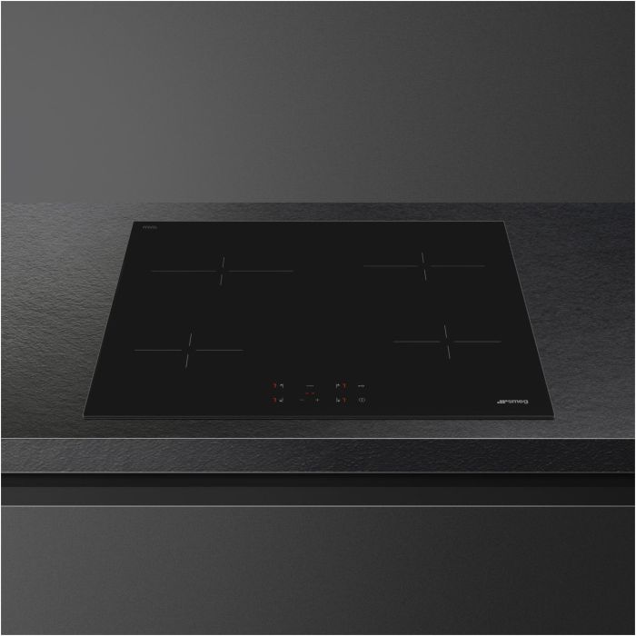SMEG Glaskeramik-Kochfeld SE264TD1 schwarz