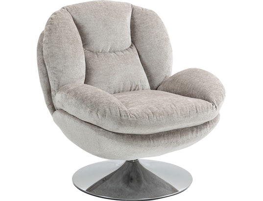CONCEPT1 - Fauteuil pivotant Topi taupe