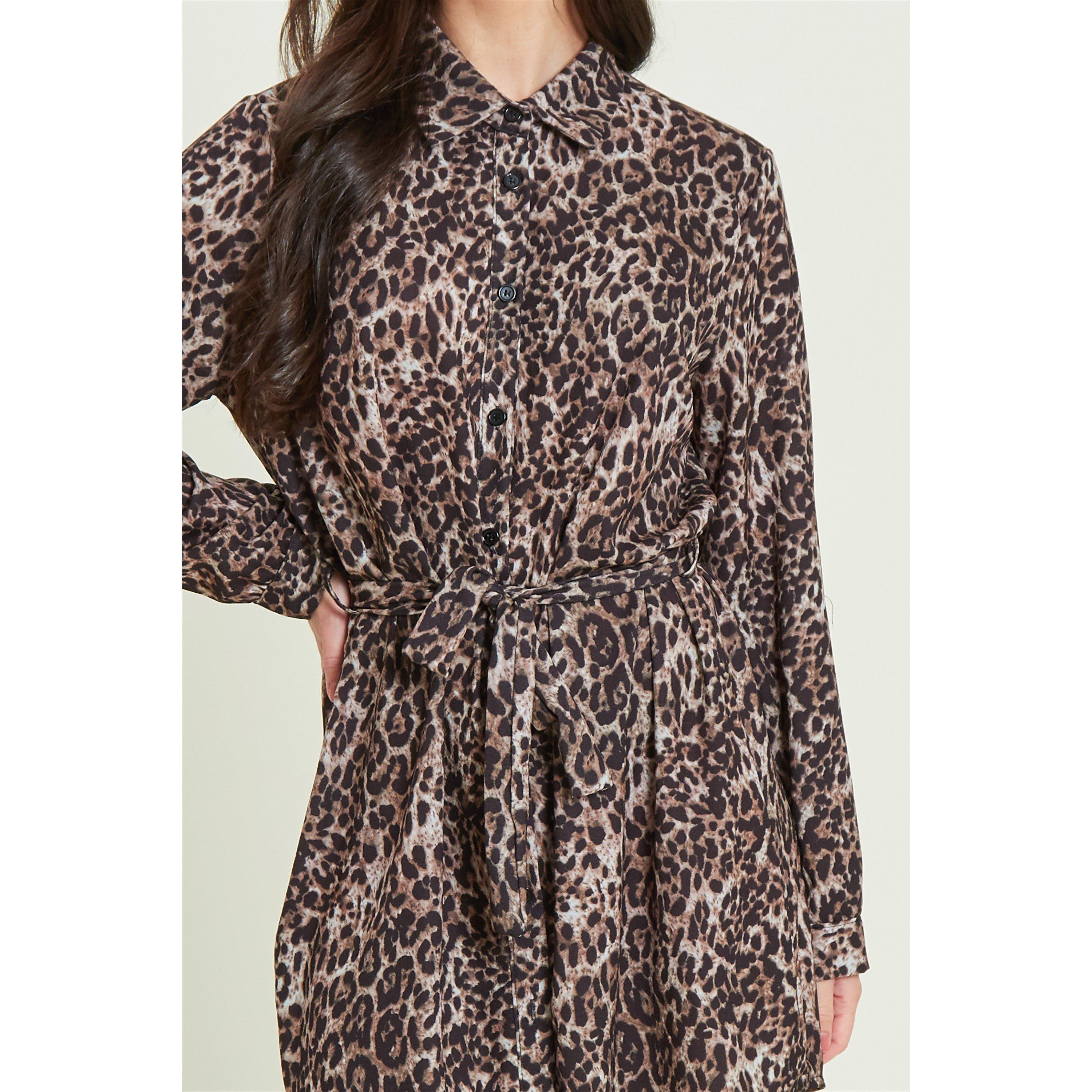 Be You Tie Tie Belt Shirt Dress