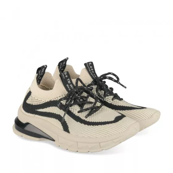 Baskets BEIGE LOVELY SKULL