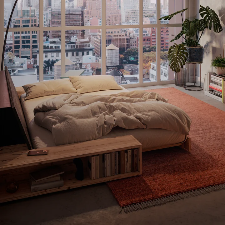 Karup Design - Base Schlafsofa, Kiefer klar lackiert / charcoal
